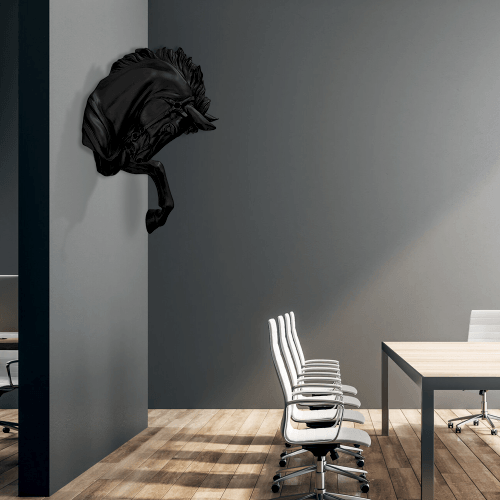 Duvar, Heykeli, At, Basi, Duvardan, Cikan, Heykel, Dekorasyon, Aksesuar, 51cm