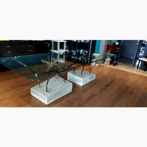 Beton Masa - Beton Ofis Masası Beton Masa - Beton Yemek Masası